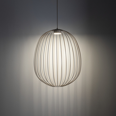 Lampa wisząca druciana w kolorze bezowym 50cm SPHERA L SABIA 1xGX53 Tk Lighting 11303