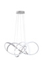 Duża lampa wisząca ARTE srebrna LED 90cm średnicy Aviano Lighting 7097-0163