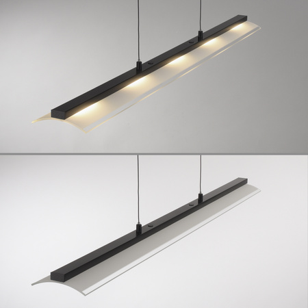 Czarna szklana lampa wisząca liniowa NELE LED 3000K z funkcją SwitchMo  Just Light 12288-18