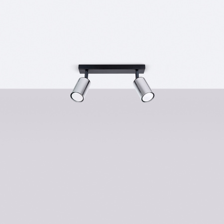 Plafon WINX 2 czarny/chrom Sollux SL.1367