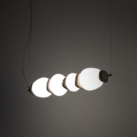 Podłużna lampa wisząca z ceramiki i szkła w stylu Art Deco CERAMIC LED Nowodvorski 11700