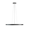 Czarna okrągła lampa wisząca o średnicy 48cm LED Manito Italux PND-72843-480R-36W-BL