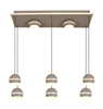 Lampa wisząca ósemka prostokątna Biarritz kaszmirowa Aviano Lighting 7047-913