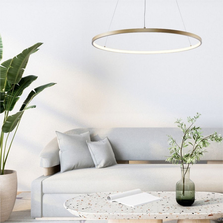 Lampa wisząca BRENO 60cm LED GOLD Zuma Line 2023201-GD60 zmiana barwy światła