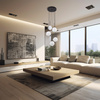 Pięciozwisowa lampa wisząca na kole z białymi zniekształconymi kloszami MISTY 5xG9 Tk Lighting 11019