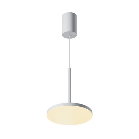 Okrągła płaska lampa wisząca biała 18,5cm LED 3000K Plato P076PL-L12W3K-W Maytoni