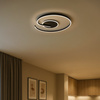 Czarna lampa sufitowa do salonu LORENZO BLACK 22W LED 4000K Milagro ML1848