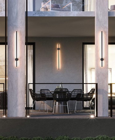 Kinkiet czarny GUIDO WALL IP54 3000K LED Azzardo AZ5339