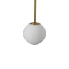 Lampa wisząca zlota z białą kulą o średnicy 15cm Bolti 1xE14 PL0112-GD Yaskr