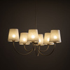Żyrandol wiszący o średnicy 85cm z abażurkami z lnu CANDI SABIA 6xE27 Tk Lighting 11072