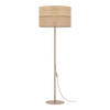 Lampa podłogowa z abażurem 50cm DORMA WOOD JUTA 1xE27 Tk Lighting 16226