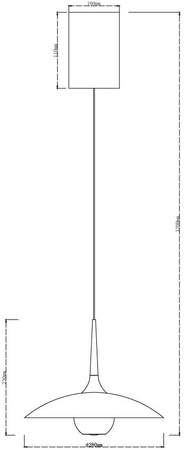 Lampa wisząca niebiesko-złota Maxlight P0675 Manuka