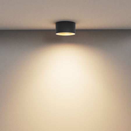 Czarna natynkowa tuba o średnicy 14cm LED 3000K Vega C089CL-15W3K-BMG Maytoni