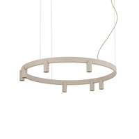 Lampa wisząca duży bezowy okrąg 80cm 13xGU10 R35 + LED FOURTY ROUND LED Nowodvorski 12284