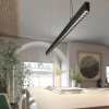 Lampa wisząca liniowa 120cm z punktowymi źródłami światła Sigi I LED czarna PL0126-BK Yaskr