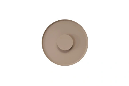Dekoracyjny płaski okragły kinkiet ścienny o średnicy 35cm w kolorze taupe OTTO WALL 35 LED 3000K Azzardo AZ7281