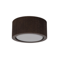 Brązowa oprawa natynkowa ryflowana o średnicy 9,5cm EVE CORTE WOOD ORZECH 1xGX53 Tk Lighting 11779