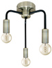 Saga lampa sufitowa patyna+matowy czarny 3x40w e14 Candellux 33-01320