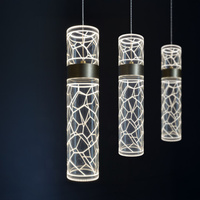 Elegancka lampa wisząca z tubami z geometrycznym wzorem LAGOS 24W LED Milagro ML2246