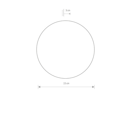 Beżowy płaski kinkiet 15cm okrągłe podświetlenie ściany RING LED S 3000K Nowodvorski 12656