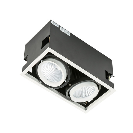 Oprawa podtynkowa sufitowa Vertico Double 4000K podwójna regulowana LED Italux GL7108-2/2X18W 4000K WH+BL
