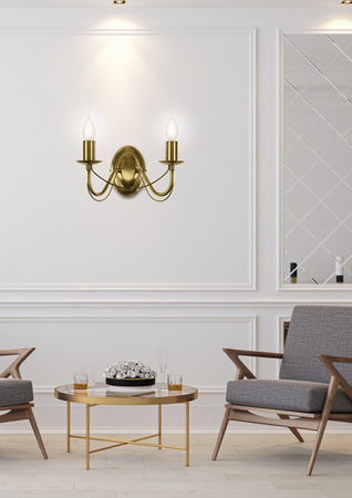 MUZA LAMPA KINKIET 2X40W E14 PATYNA Candellux 22-69156