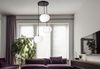 STONES lampa wisząca talerz czarny 20cm 3x40W E27 klosz biały Candellux 33-35172