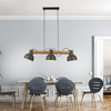 Lampa wisząca potrójna drewniana z trzema metalowymi kloszami CUP 2.0 3xE27 Just Light 15743-18