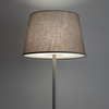 Lampa podłogowa beżowa z abażurem w jedwabisto szarym kolorze 1xE27 TUTOIA Nowodvorski 11683