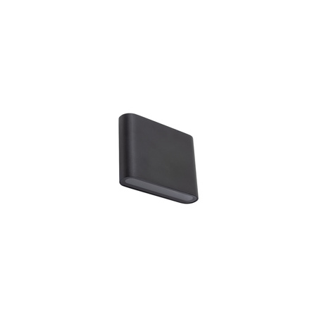Kinkiet płaski elewacyjny czarny 11x9cm światło góra dół LED 3000K SEMI LED S Nowodvorski 11363