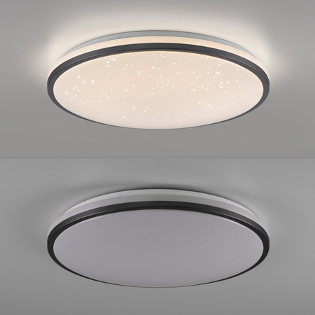 Okrągła lampa sufitowa 49cm z czarną obramówką z funkcją SwitchMo KYLE LED 3000K Just Light 14295-18 KYLE