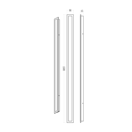 Kinkiet elewacyjny podłużny Wow 30W 3CCT IP54 150cm Milagro ML1725