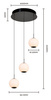 Lampa wisząca trójka okrągła LED Luberon czarny chrom Aviano Lighting 5051-305