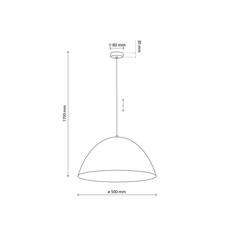 Metalowa lampa wisząca w kolorze beżowym o średnicy 50cm FARO SABIA 1xE27 Tk Lighting 10658