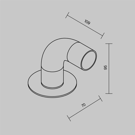Minimalistyczny słupek kolanko do ogrodu LED 3000K Sleek O477FL-L2GF3K1 Maytoni