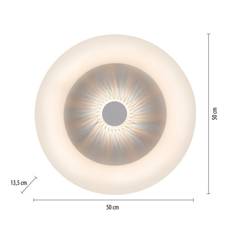 Okrągła lampa sufitowa LED 50cm sterowana pilotem VERTIGO Just Light 14383-16