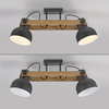 Lampa sufitowa drewniana z dwoma metalowymi kloszami CUP 2.0 2xE27 Just Light 15744-18