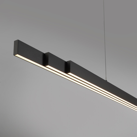 Lampa wisząca rozsuwana w kolorze antracytowym LED Q-ARIAN 2569-13 sterowana pilotem