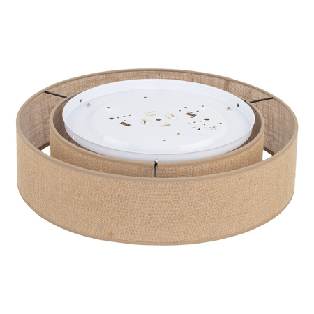Lampa sufitowa z podwójnym abażurem z juty CALISTO JUTA 500 4xE27 Tk Lighting 11046