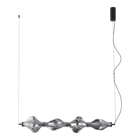 Podłużna pozioma lampa wisząca z efektywnego dymionego szkła ELVA BLACK LED 30W Tk Lighting 18217