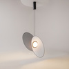 Designerska lampa wisząca z materiału w kolorze szarym LED 3000K Evolution MOD396PL-L10GR3K Maytoni