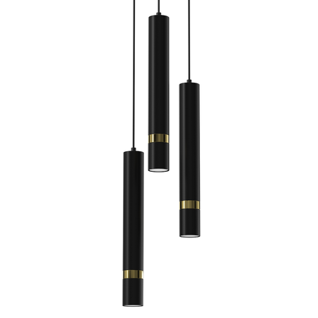 Lampa wisząca JOKER BLACK/GOLD 3xGU10 potrójna Milagro MLP8918