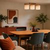 Lampa sufitowa trzy abażury na drewnianej podstawie VIGA SHADE SOSNA 3xE27 Tk Lighting 11880