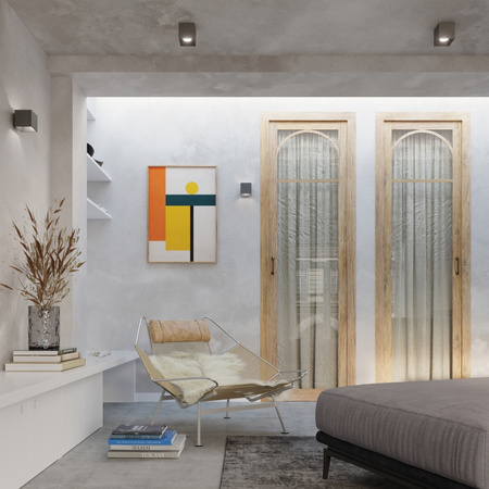 Plafon QUAD 1 antracyt Sollux SL.0567