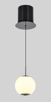 Lampa wisząca jedynka LED Luberon czarny chrom Aviano Lighting 6051-105