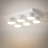Prostokątny biały plafon sufitowy sześciopunktowy BRIX WHITE 6xGX53 Tk Lighting 11297
