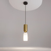Złota lampa wisząca z białym szklanym kloszem 1xE14 Memory MOD177PL-01G Maytoni