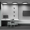 Czarna okrągła lampa sufitowa o średnicy 60cm LED 3000K Zon C032CL-90W3K-RD-B Maytoni