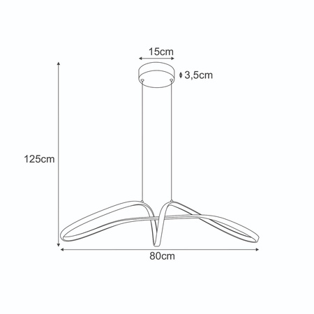 Lampa wisząca LED o finezyjnym kształcie SNOW Kaja Lighting K-8234