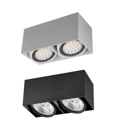 Oprawa sufitowa spot BOX 2 BLACK Zuma Line ACGU10-117
